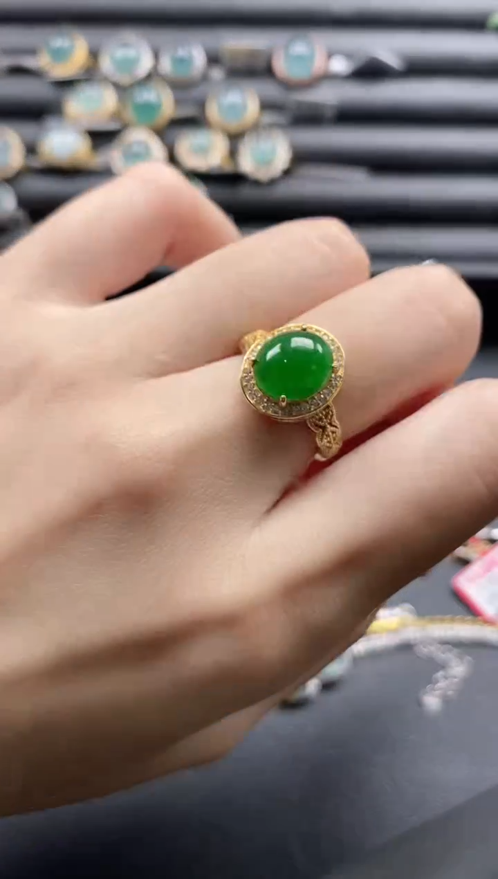 【闪购商品】翡翠戒指银S925镶嵌11111