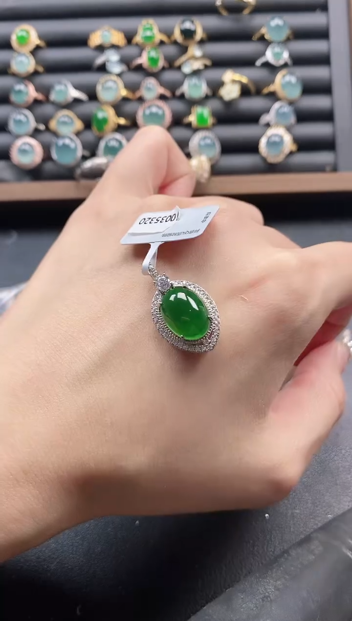 银S925镶嵌戒指翡翠511