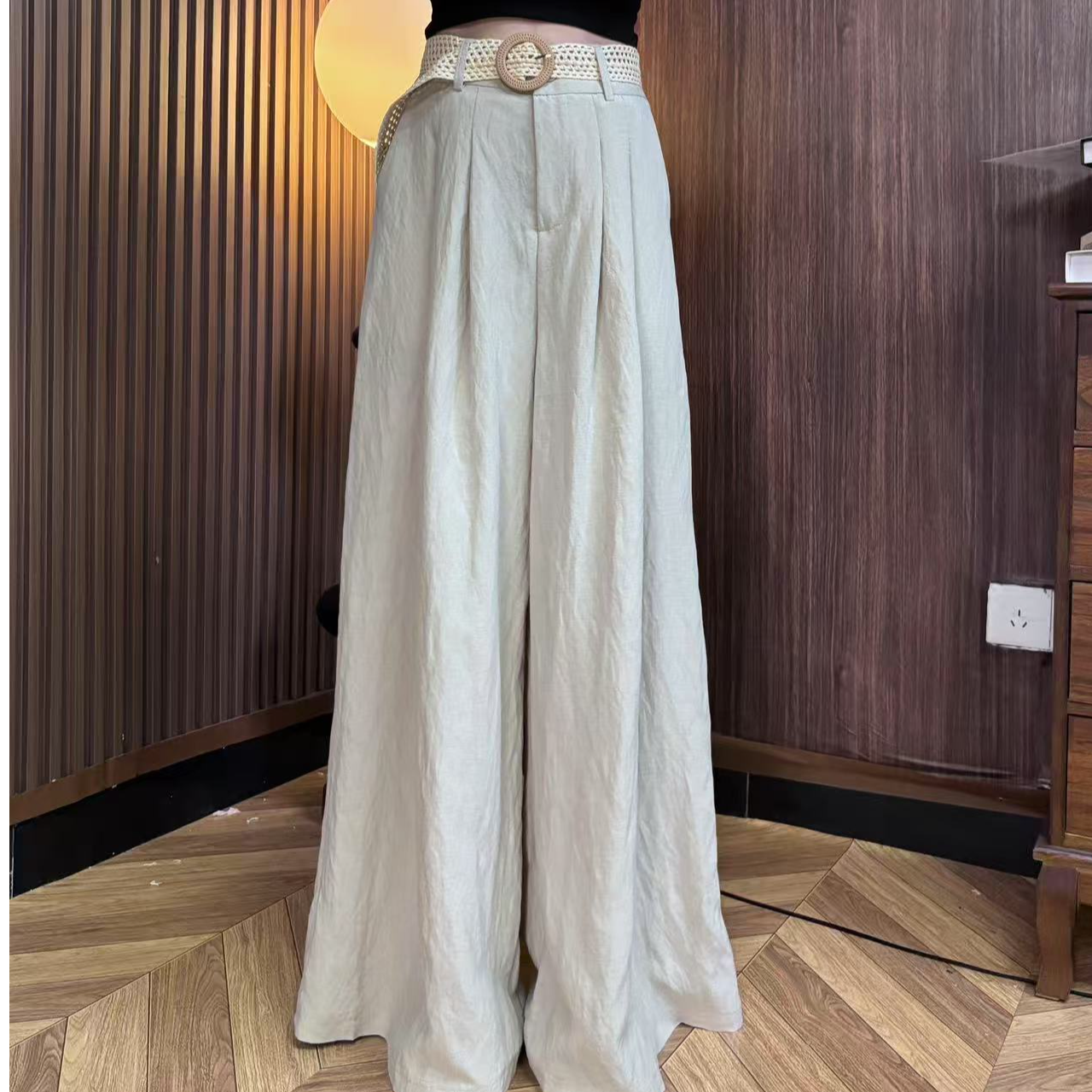 300-400透气直筒裤阔腿裤休闲裤女装风