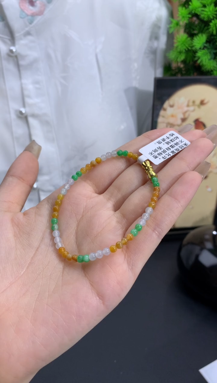 【闪购商品】翡翠手链未镶嵌卡3.4mm