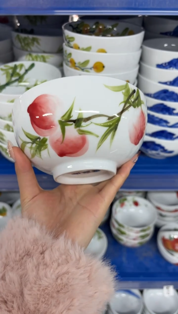 瓷片景德镇高温陶瓷食品级手绘釉中彩-小罗汉碗