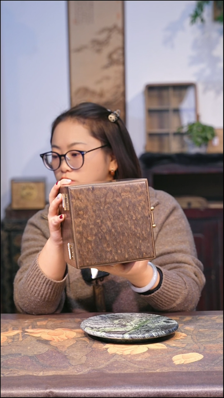 金丝楠小叶桢楠绿料一木一器精工盒 