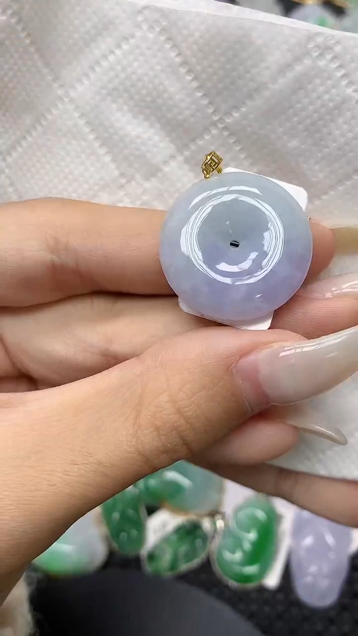 颈饰18K金镶嵌翡翠11111111111