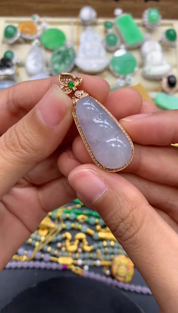 【闪购商品】翡翠颈饰18K金镶嵌322-中国好珍宝