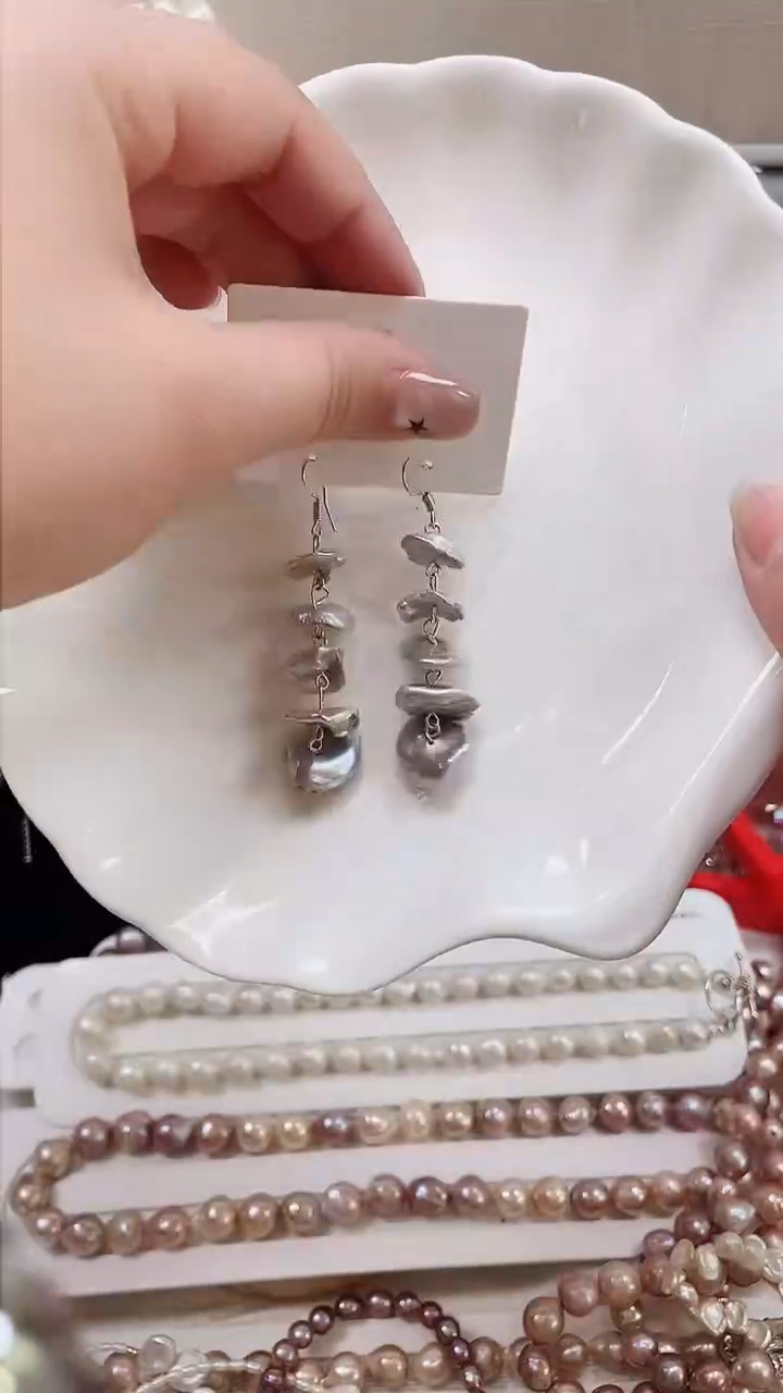 未镶嵌耳饰淡水珍珠【纯恬饰品】