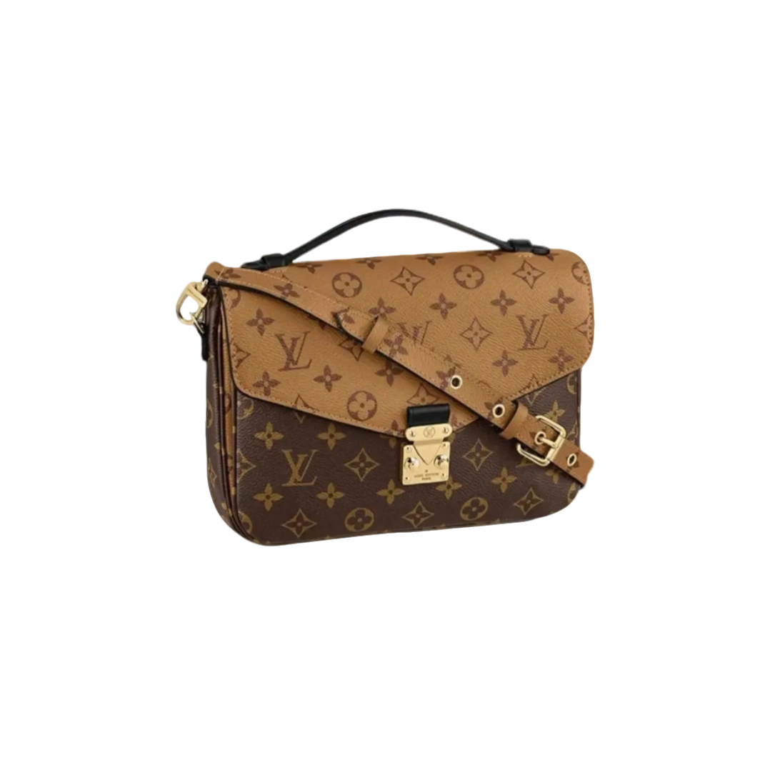 95新 LouisVuitton/路易威登 拼色老花邮差包芯片款/单肩斜挎包