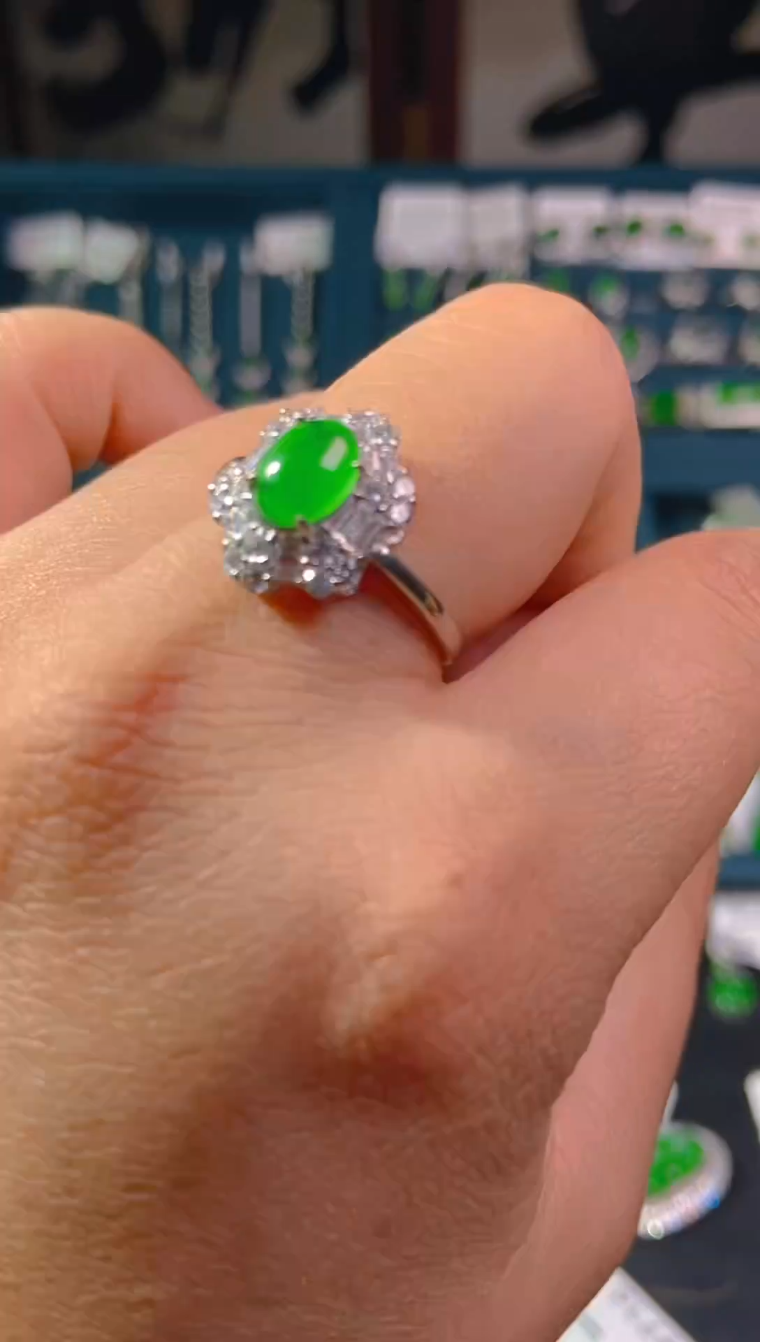 【闪购商品】翡翠戒指未镶嵌天然翡翠A货24