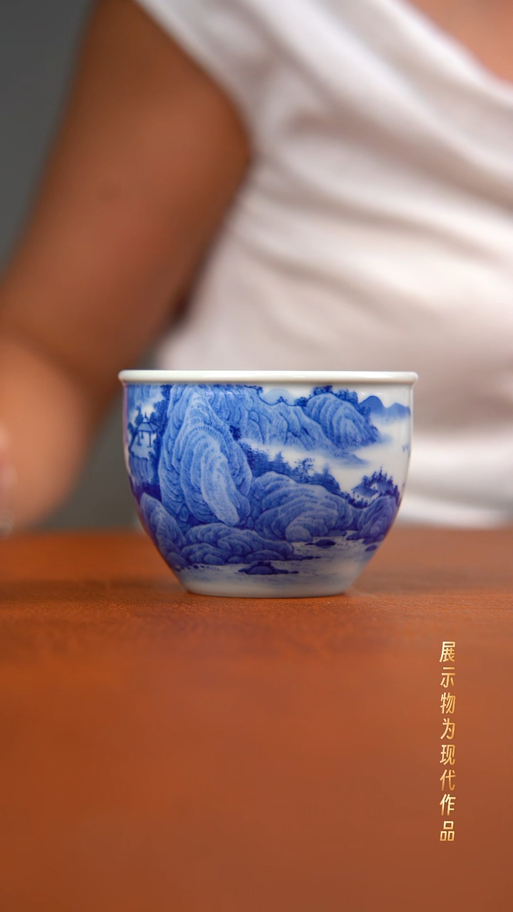 杯子兴怀堂手绘柴窑