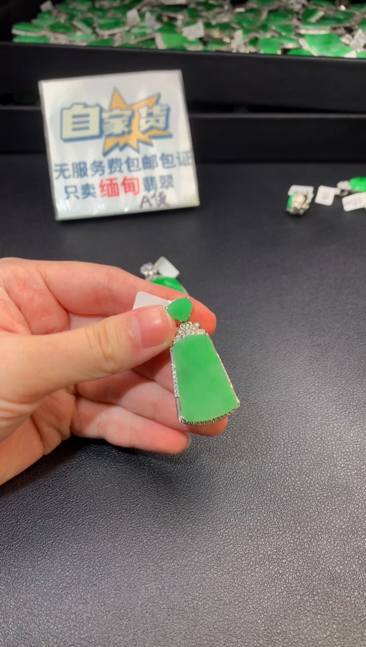 【闪购商品】翡翠颈饰银S925镶嵌翡翠