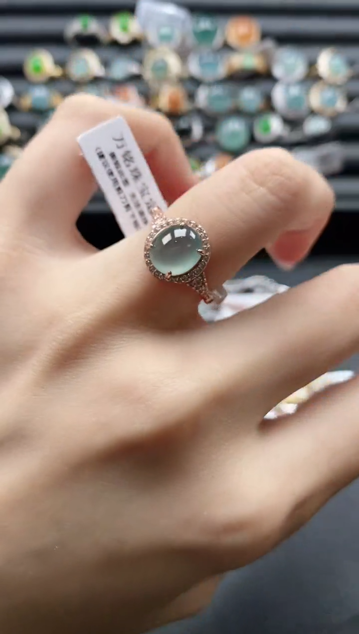 【闪购商品】翡翠戒指银S925镶嵌1111