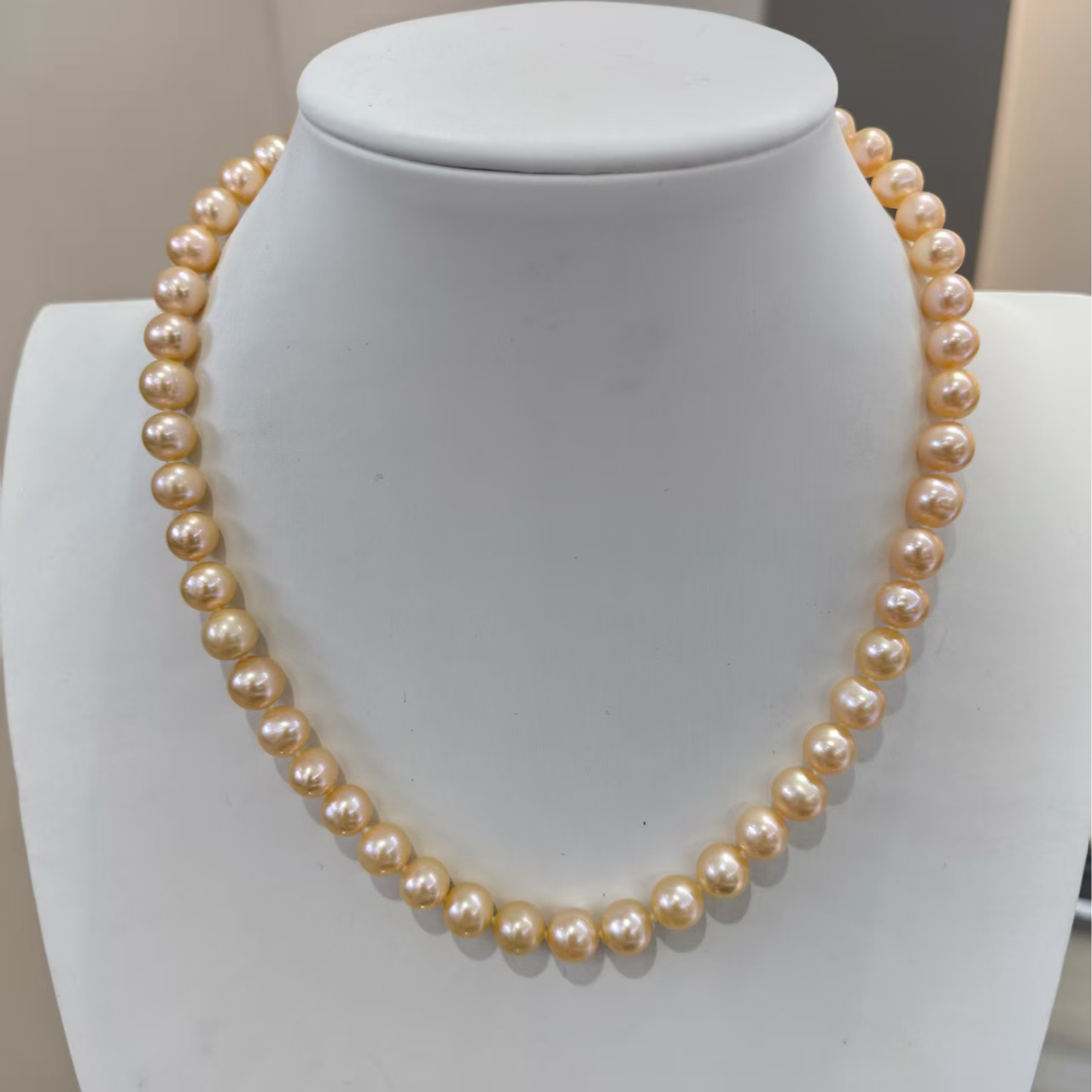 【老蚌头珠宝】时尚百搭淡水无核中国红珍珠项链7-8mm【多样性发货】