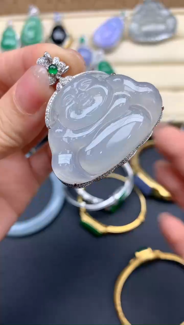 【闪购商品】翡翠颈饰18K金镶嵌546--中国好珍宝