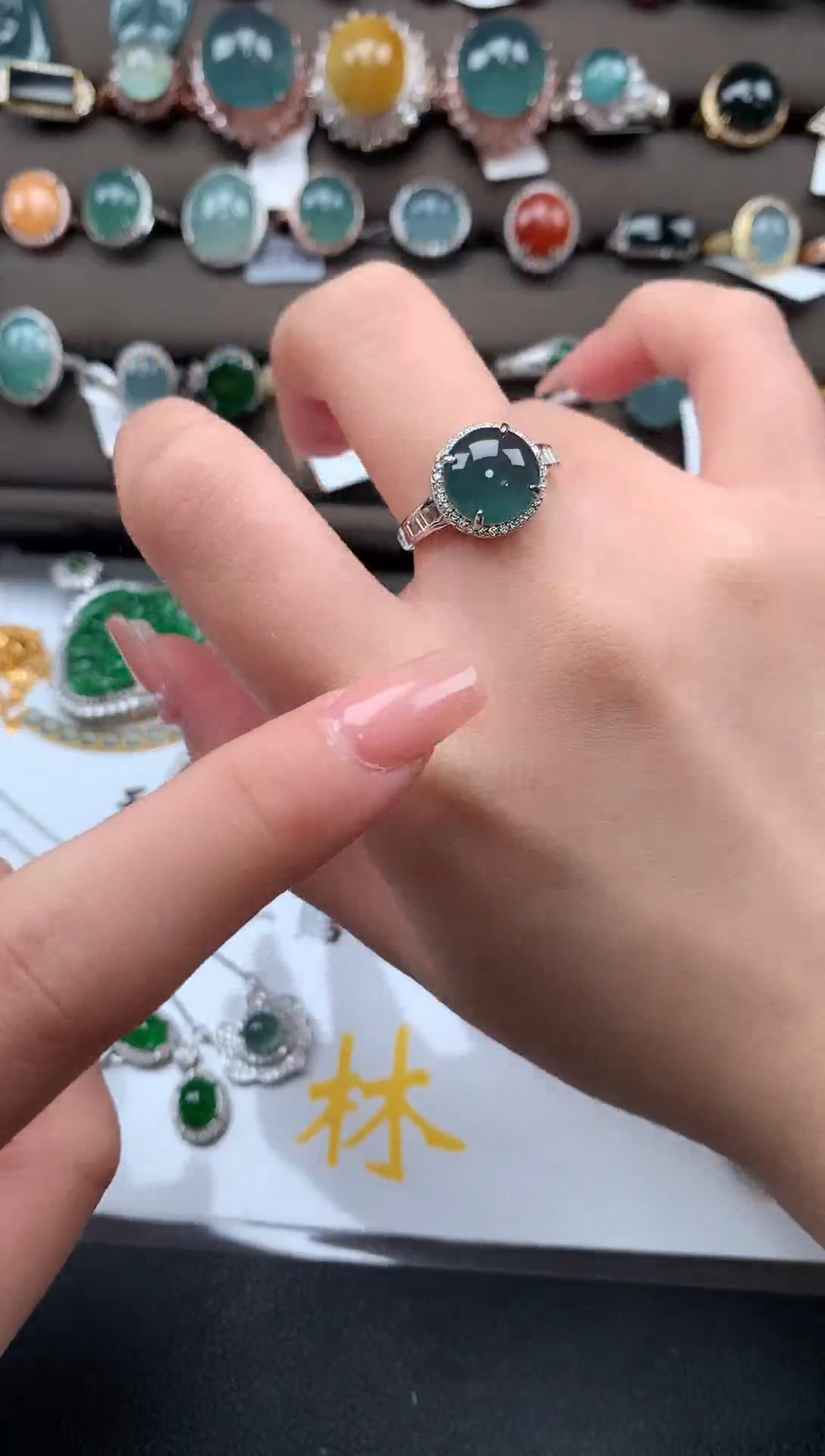 【闪购商品】翡翠戒指银S925镶嵌51241