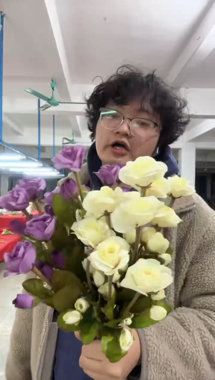 【闪购商品】仿真花朵泡泡玫瑰2束