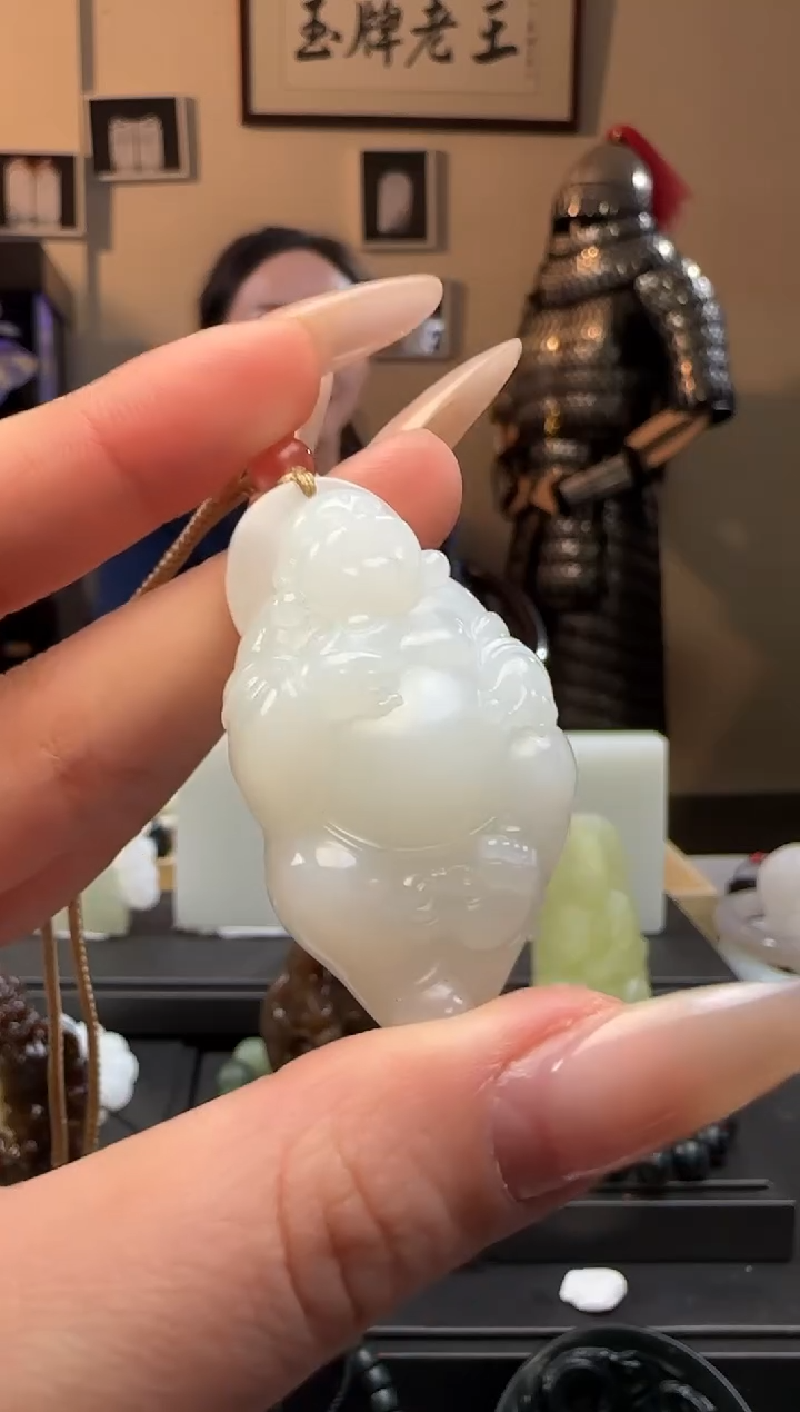 【闪购商品】和田玉弥勒佛未镶嵌吊坠