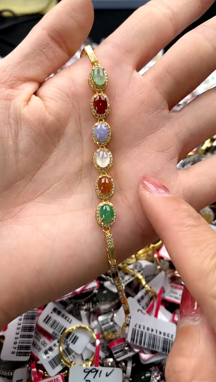 【闪购商品】翡翠戒指银S925镶嵌66666666     0