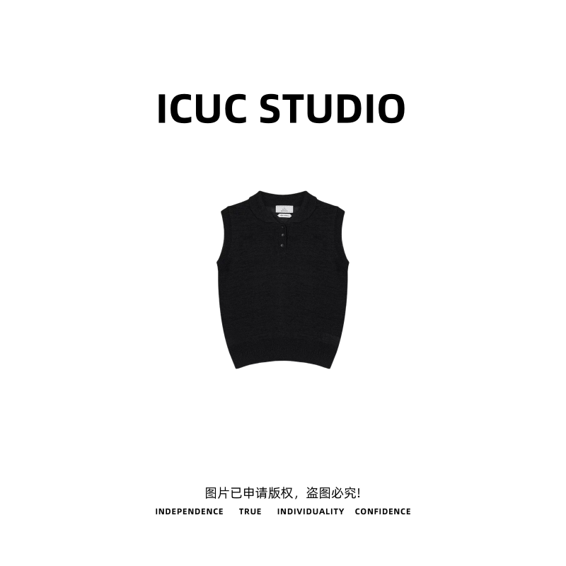 ICUC STUDIO-【极简风和纸纱无袖背心】夏季新款气质百搭上衣998