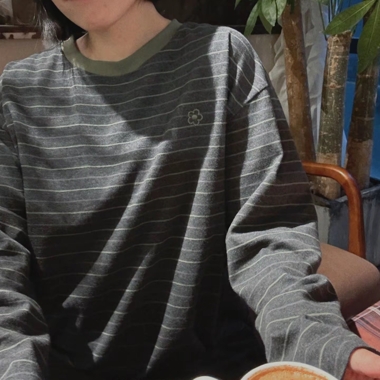 韩国正品/不支持退换/夏天/条纹长袖/1010/89  