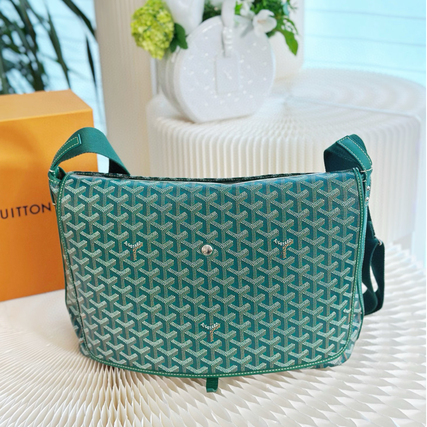 99新 Goyard Goyard戈雅 老佛爷单肩斜挎包
