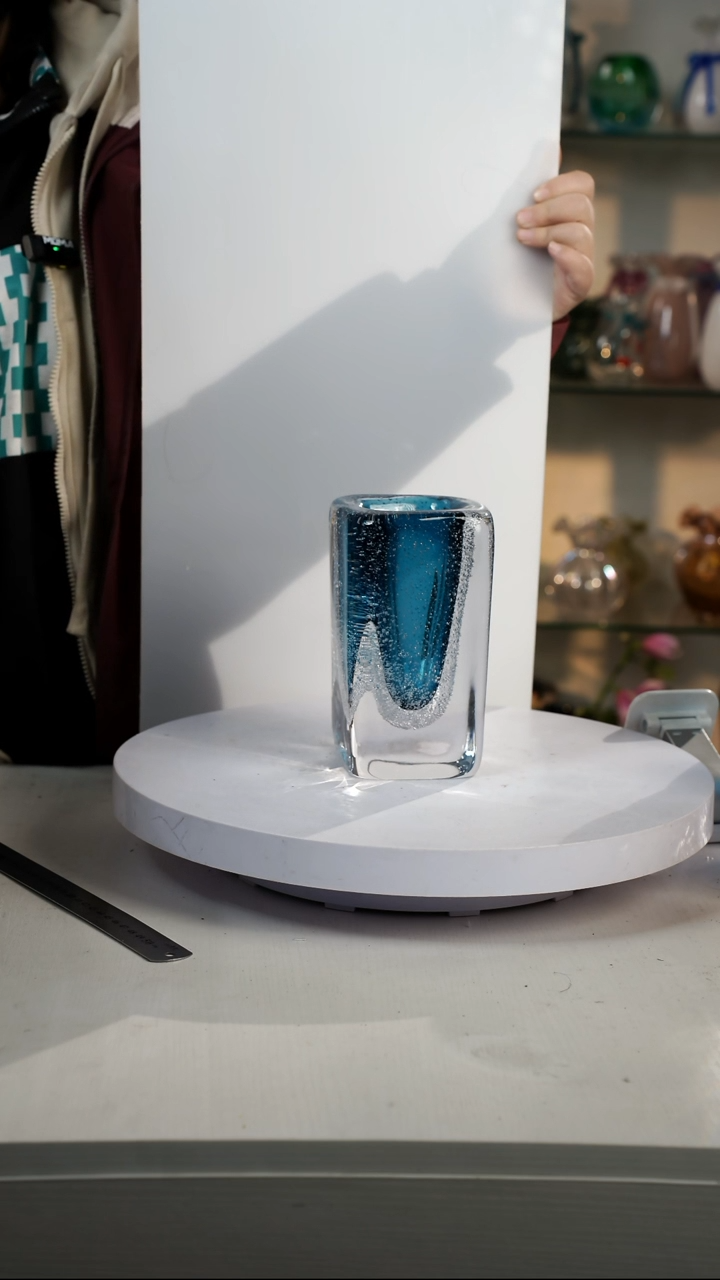 【闪购商品】琉璃【弘扬】高18轻奢琉璃花器正常手工痕迹