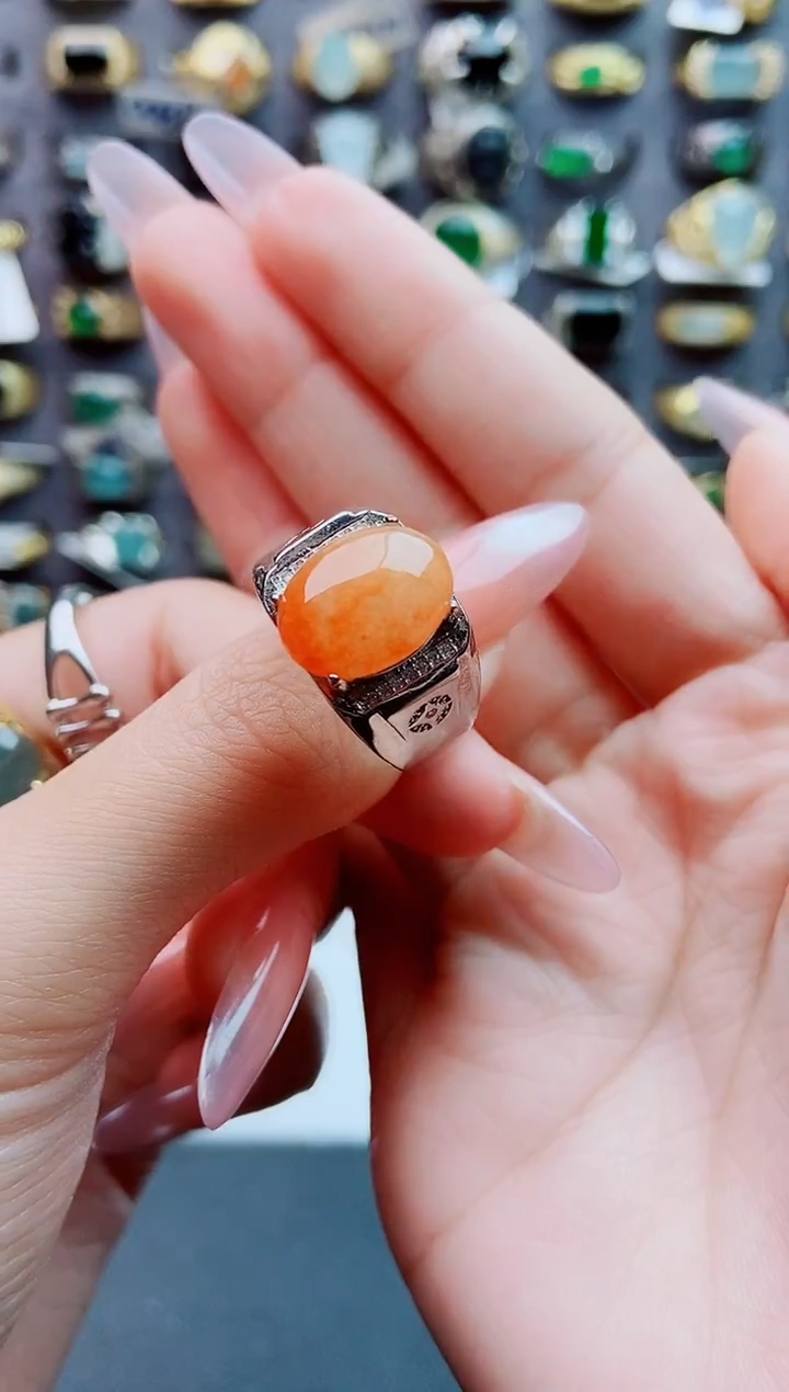 未镶嵌戒指翡翠天然翡翠男戒