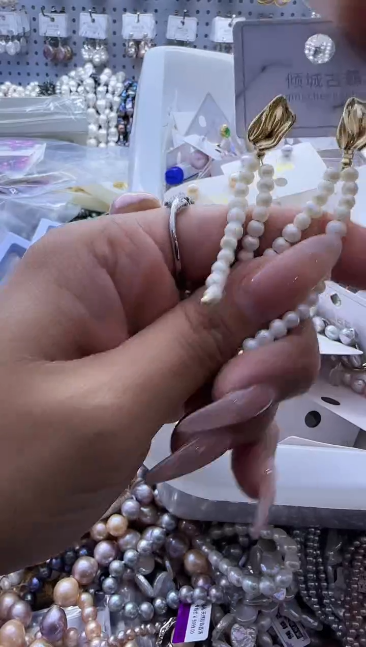 【闪购商品】淡水珍珠耳饰银S925镶嵌518