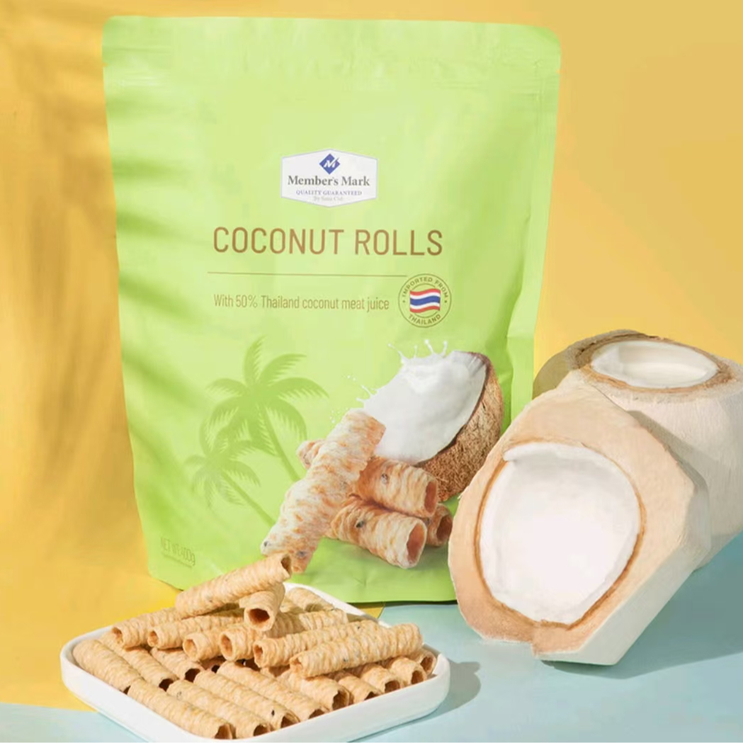 「MembersMark/山姆」香酥椰脆卷糕400g办公室零食美食解馋零食