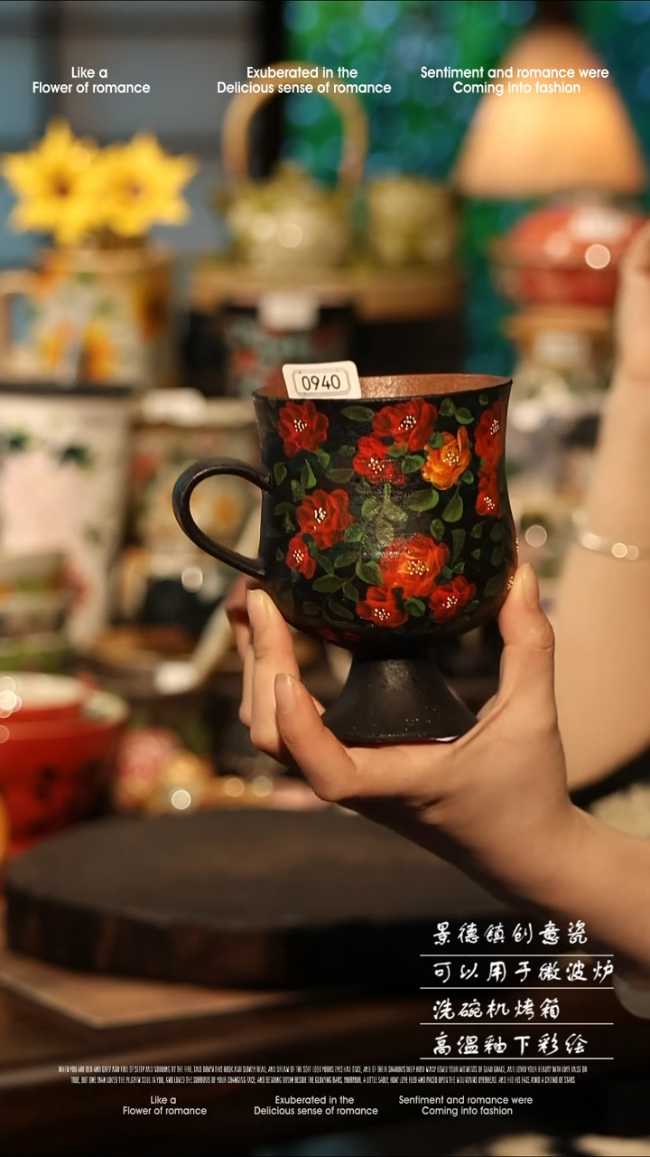 陶瓷景德镇高温釉下彩手工手绘款式@A0940@