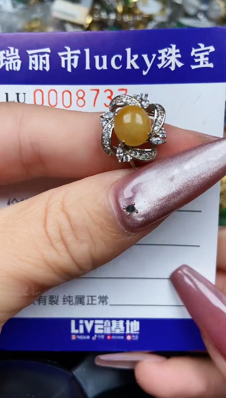 翡翠银S925镶嵌颈饰8737