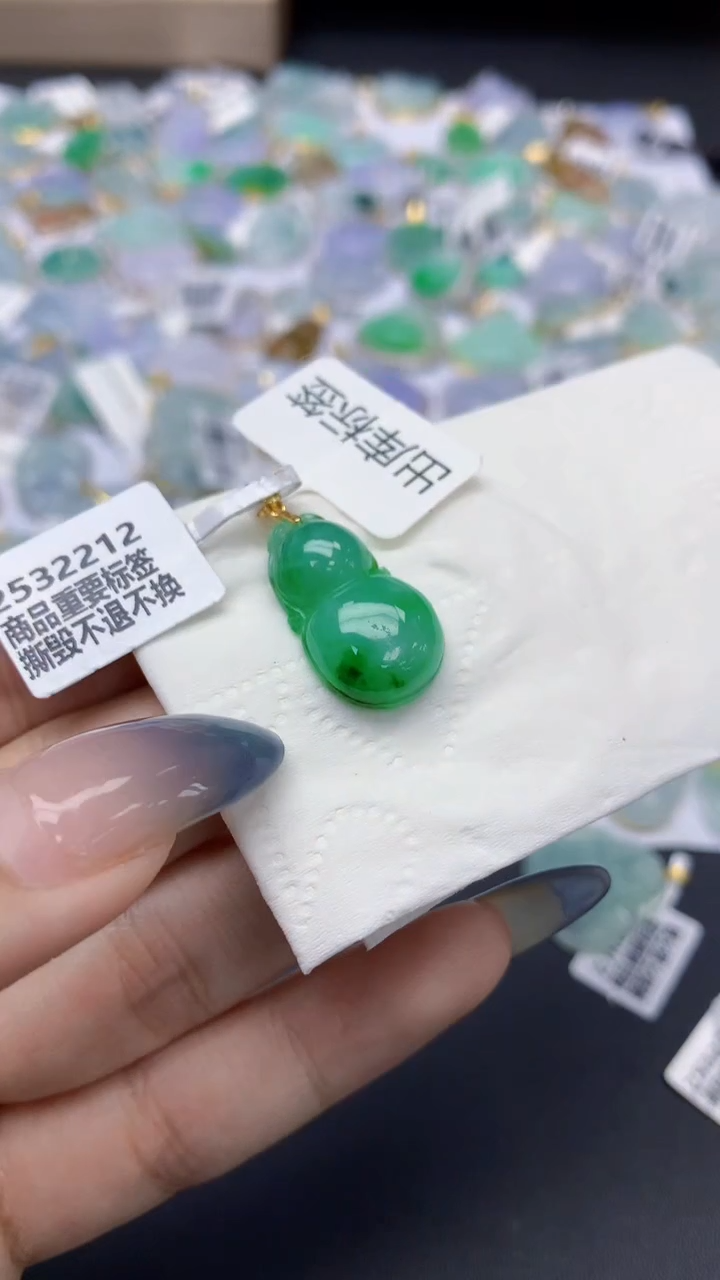 翡翠银S925镶嵌颈饰天然a货翡翠