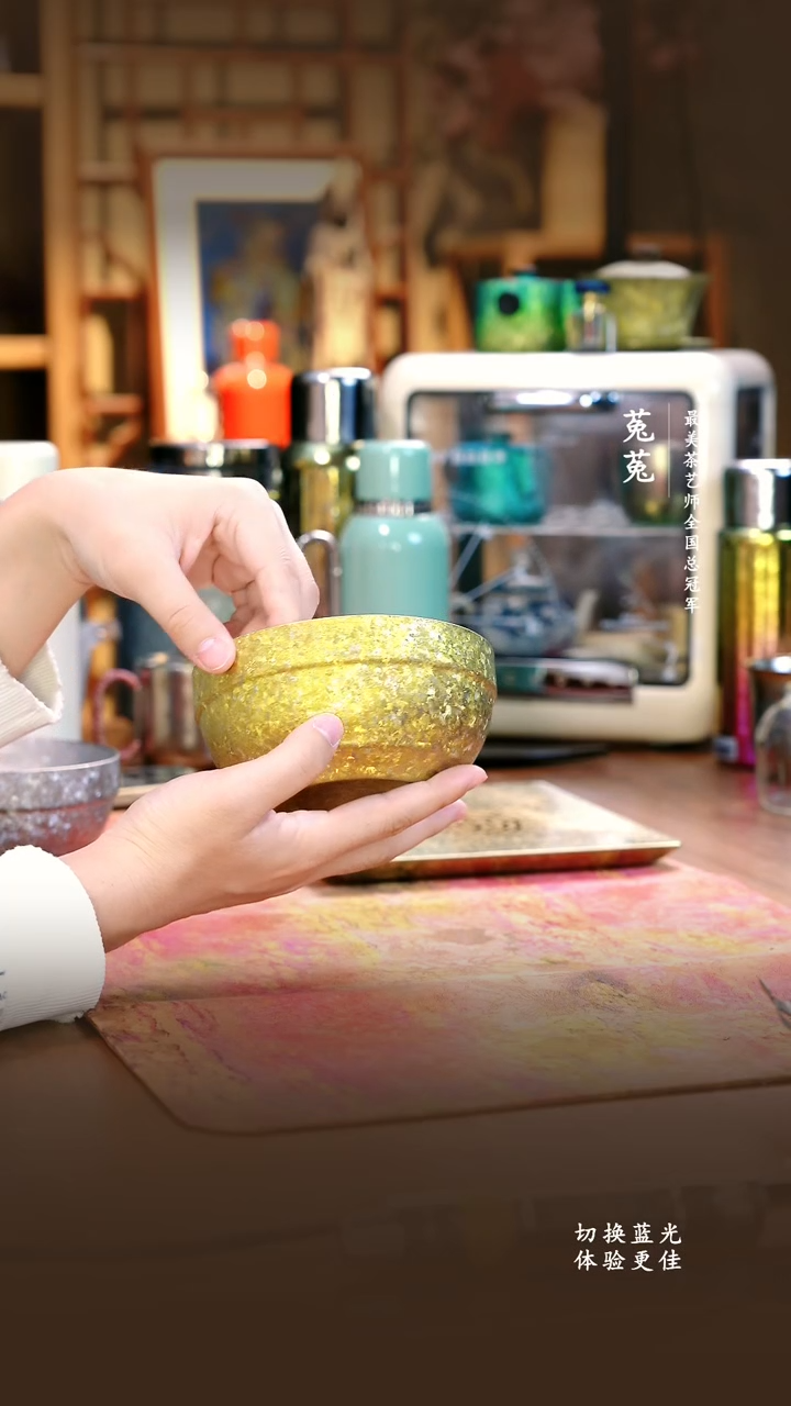 A纯钛冰花钛碗日耀金