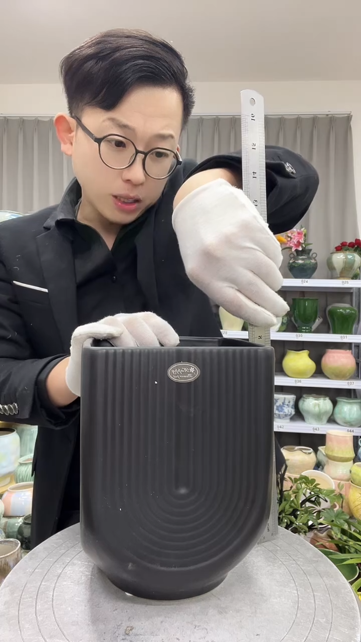 12.4陶瓷花盆直播链接高.  20    口14