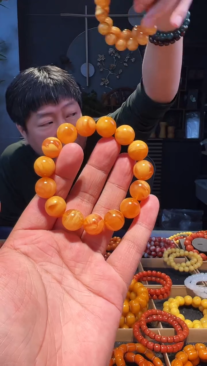 手链蜜蜡未镶嵌14+花蜡