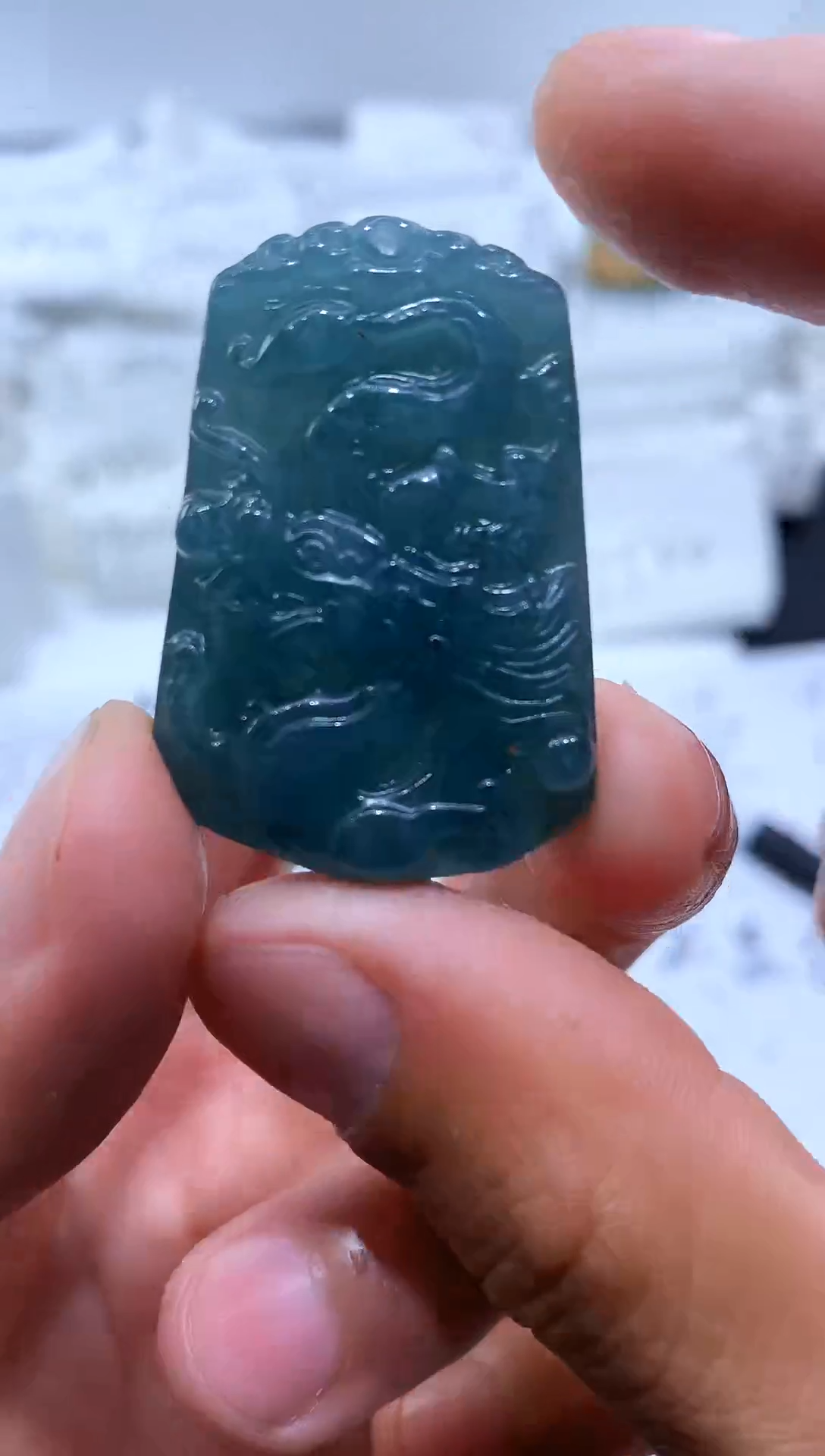 【闪购商品】翡翠颈饰未镶嵌龙牌【品质一般介意慎拍】