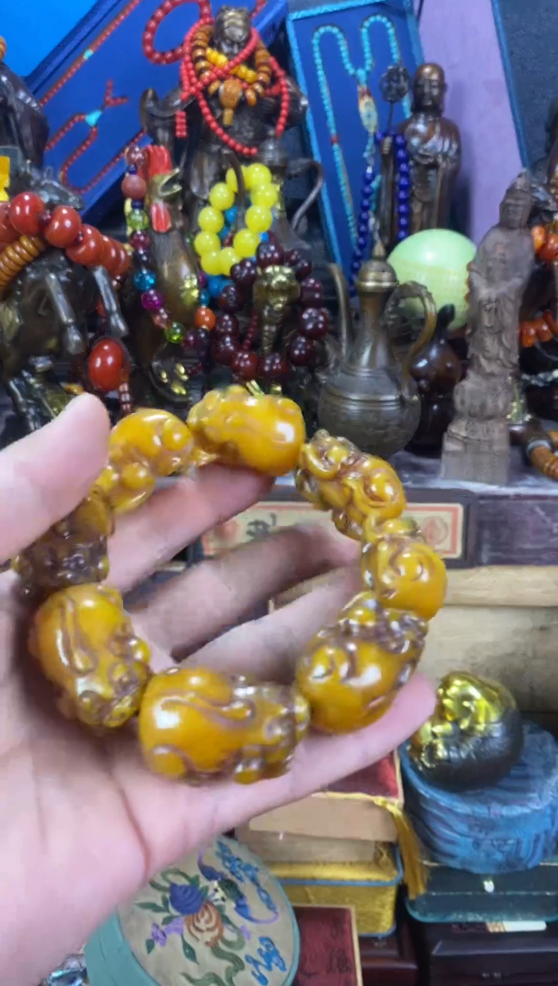 【闪购商品】琥珀颈饰未镶嵌精品链接猪妹摆件