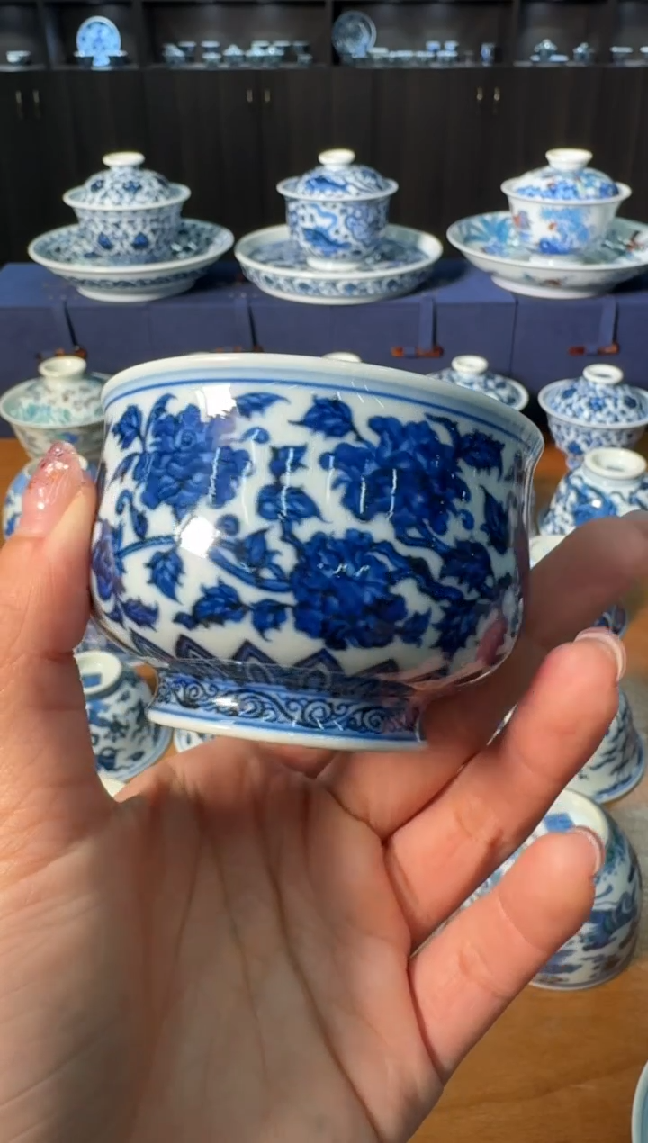 【闪购商品】杯刘建锋窑折枝花卉炉式杯