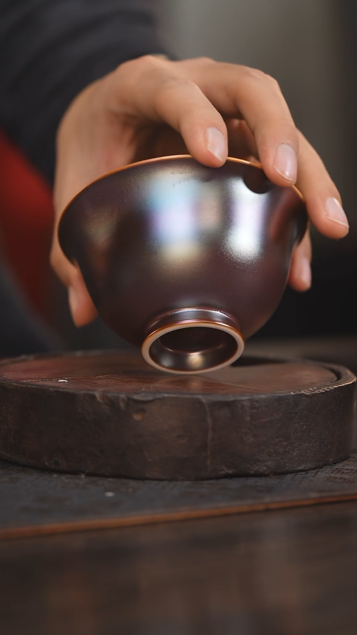 【闪购商品】杯132柴房陶瓷丨窑宝盖碗