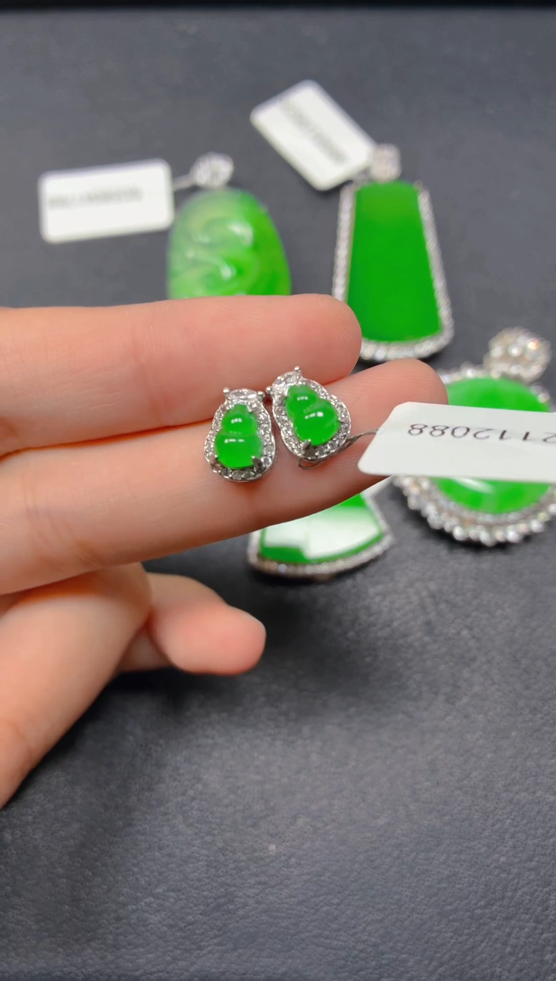 颈饰银S925镶嵌翡翠1