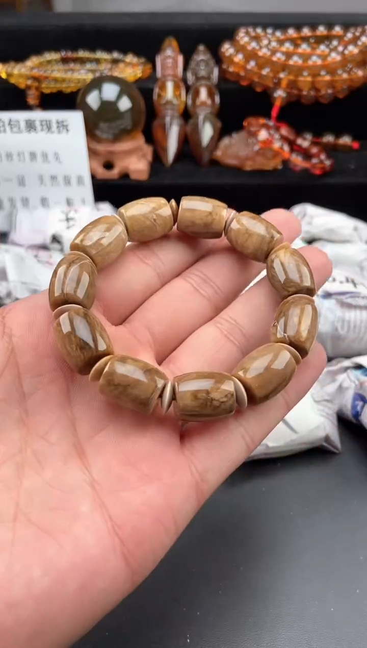 【闪购商品】琥珀手链未镶嵌根珀桶珠手串