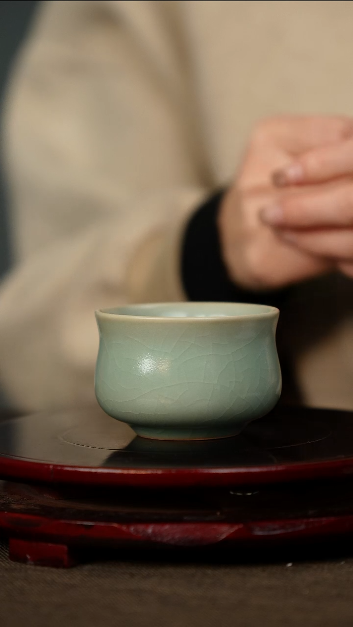 全品 仿古釉 束腰杯 