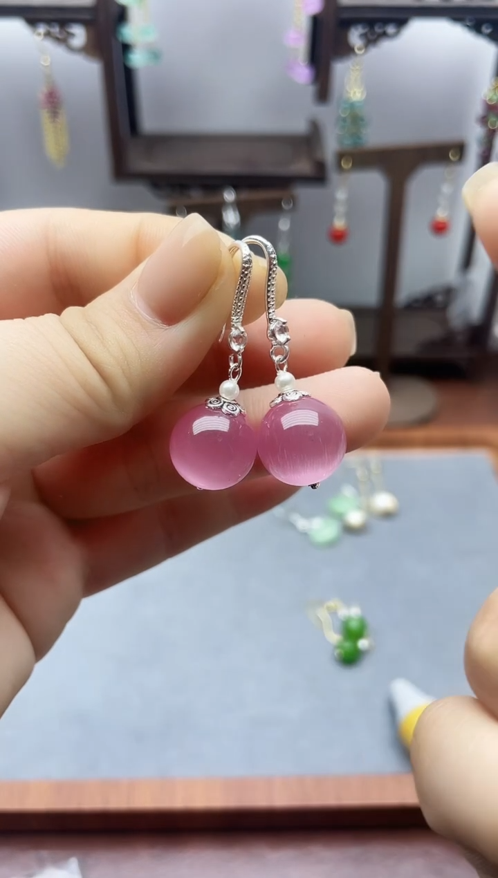 银S925镶嵌耳饰玛瑙/玉髓169000