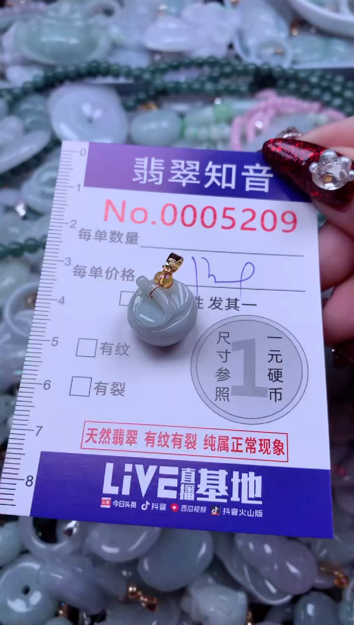 吊坠(不含链)未镶嵌翡翠5209
