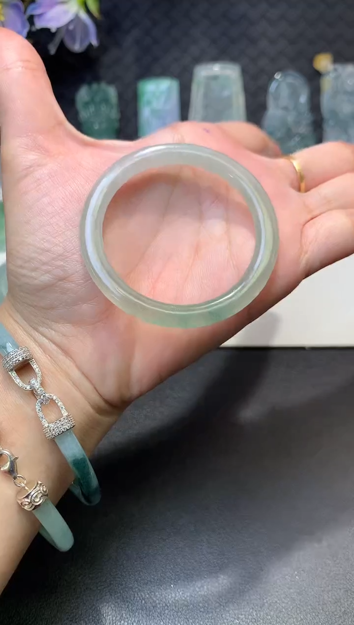 未镶嵌定制翡翠毛货43*6.4*5