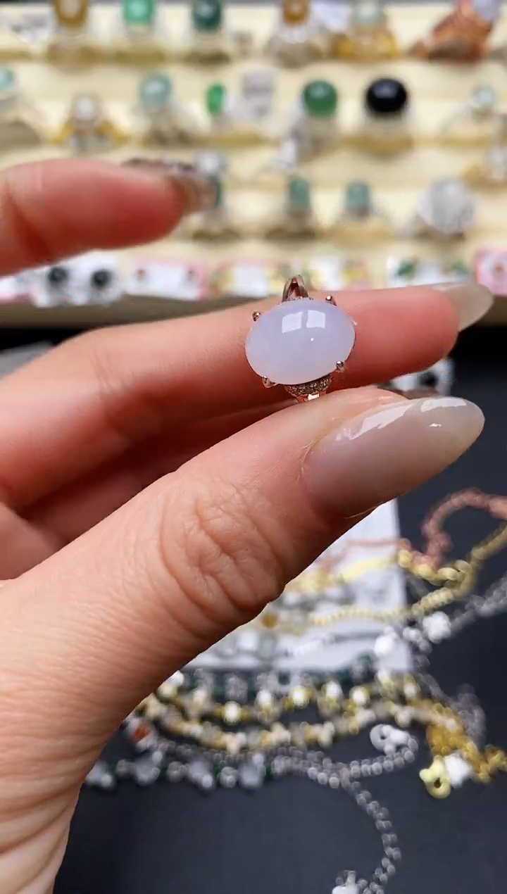 【闪购商品】翡翠戒指银S925镶嵌缅甸翡翠3