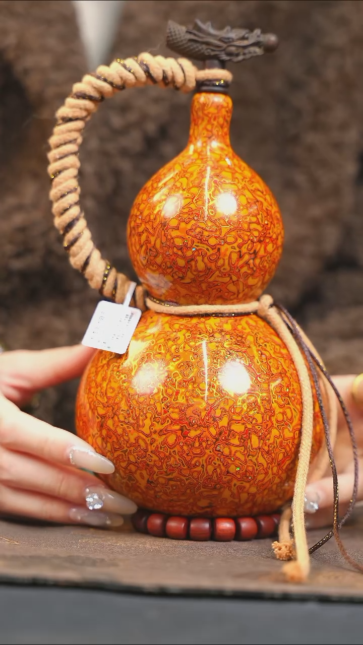 【闪购商品】XM199漆艺酒葫芦不包手串及旋转底座
