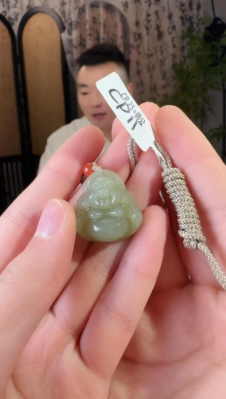 和田玉未镶嵌颈饰25佛公cp11