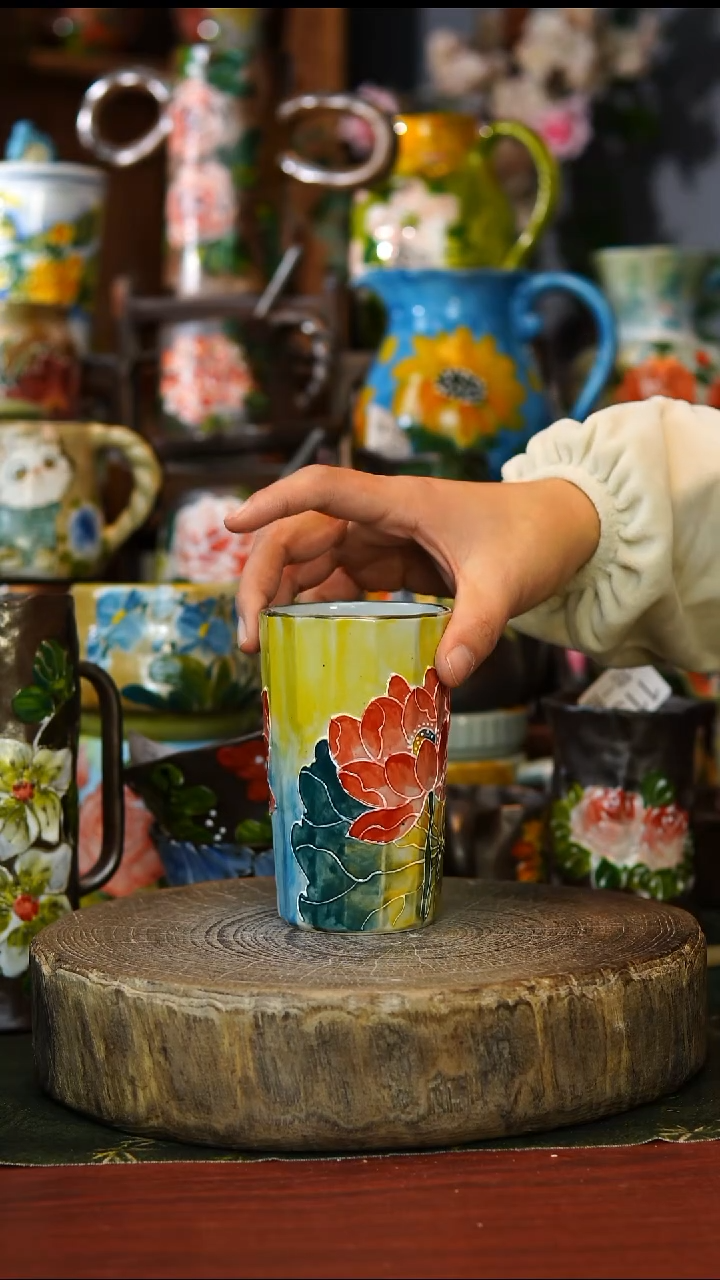 陶瓷147景德镇手工手绘釉下彩