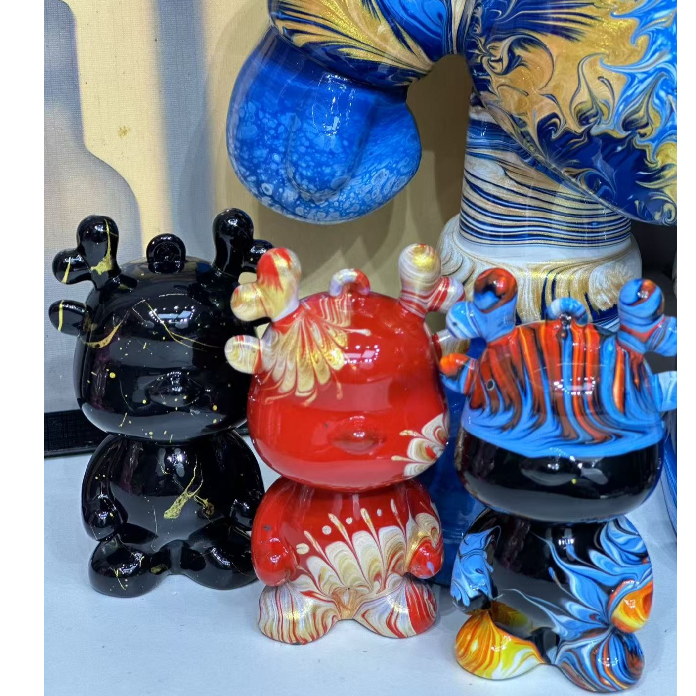 【下单制作】流体龙钥匙扣【亚克力盒子加钥匙链（相同颜色不同纹理）