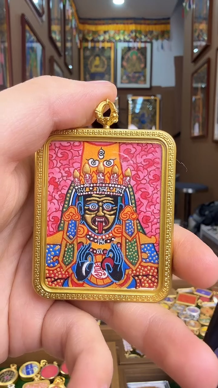 吊坠扎基拉姆-纯手绘唐卡