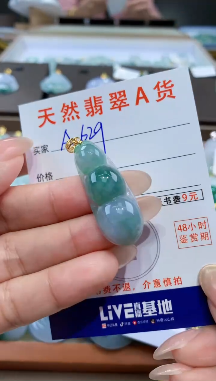 颈饰未镶嵌翡翠天然缅甸翡翠A货挂件 